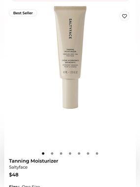 Saltyface tanning moisturizer gradual self tan for face. New!